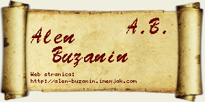 Alen Bužanin vizit kartica
